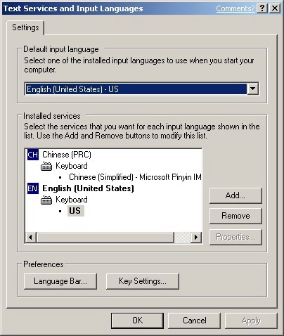 wie die chinesische Eingabe in Windows XP aktiviert wird